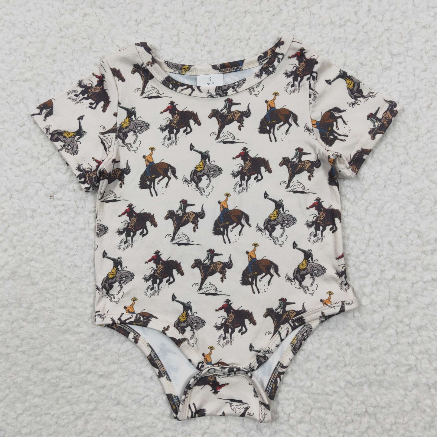 Baby boys rodeo print summer romper SR0306