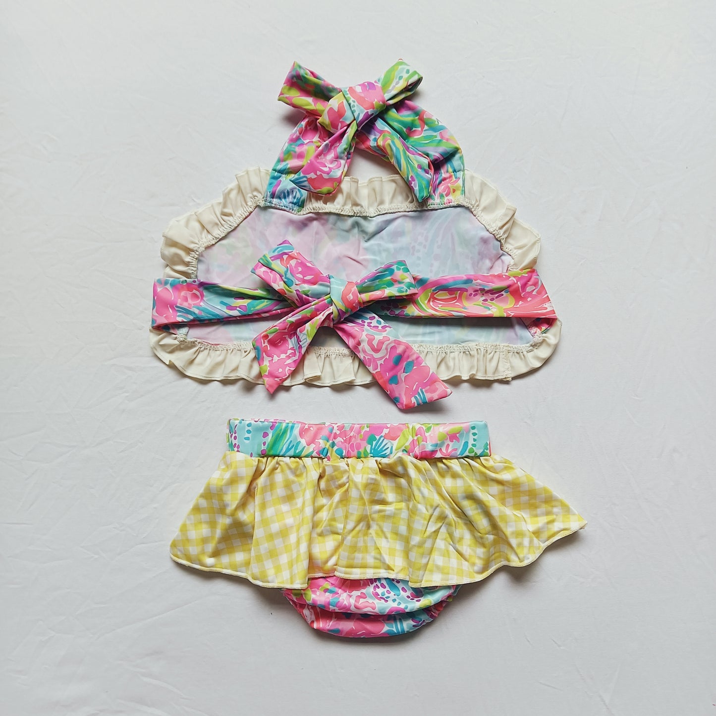 Girls flower print 2 pieces swimsuits E10-20