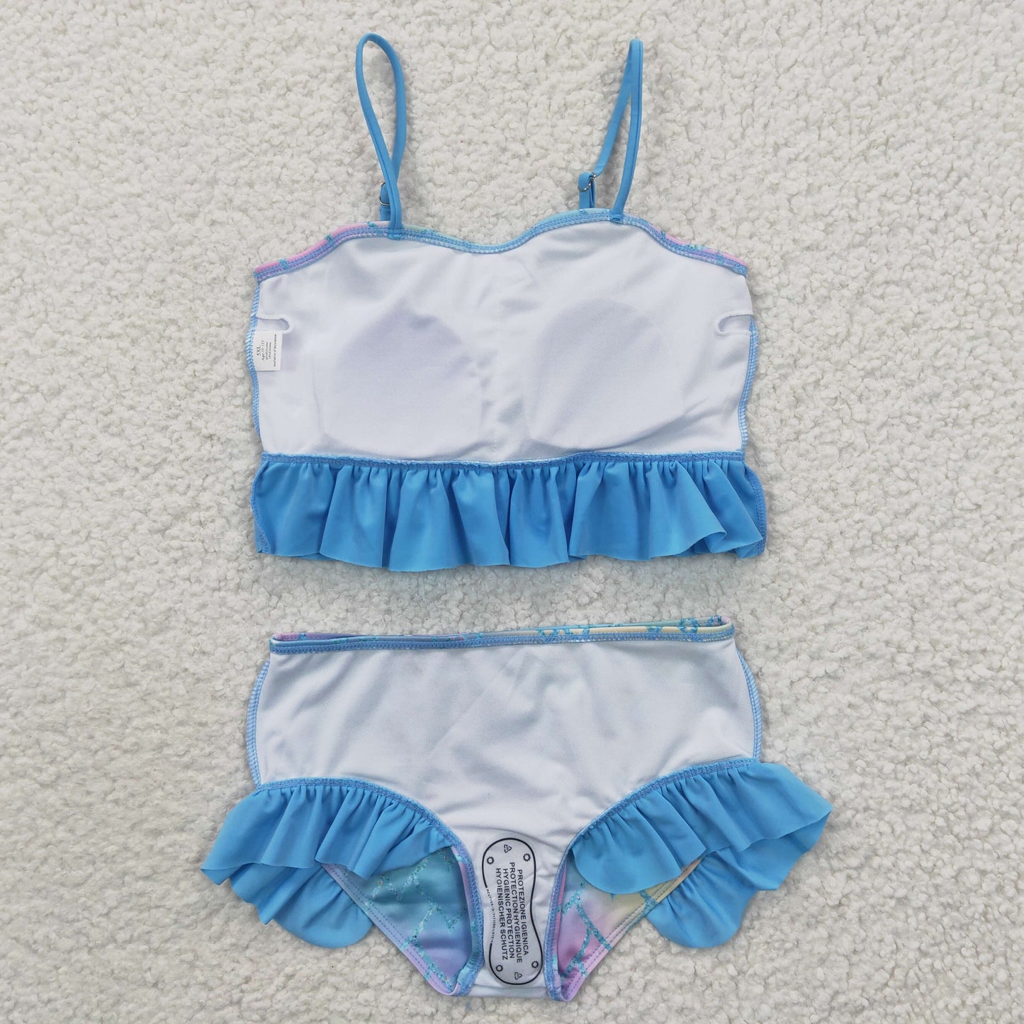 Girls colors print 2 pieces swimsuit S0061