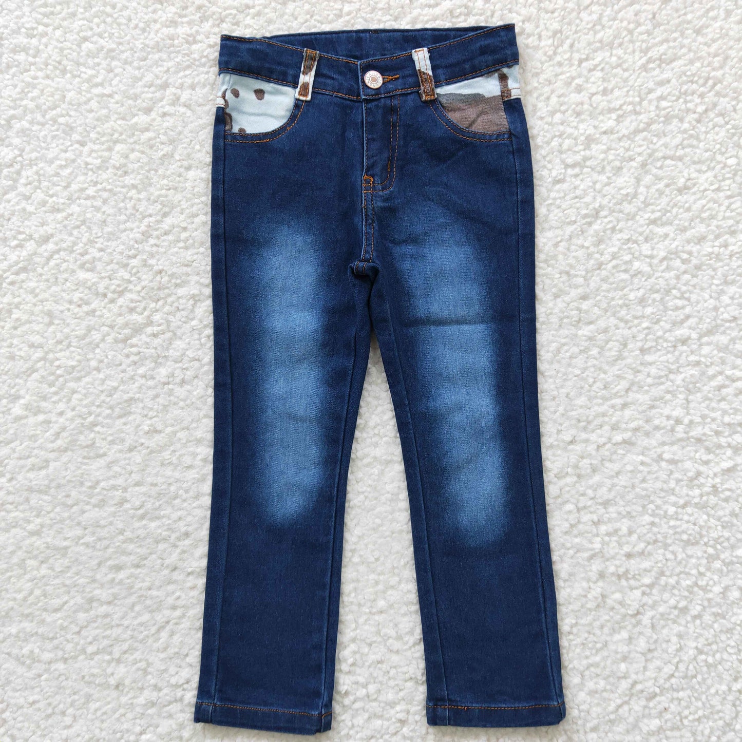 Baby Girls Cow Denim Legging Pants P0075