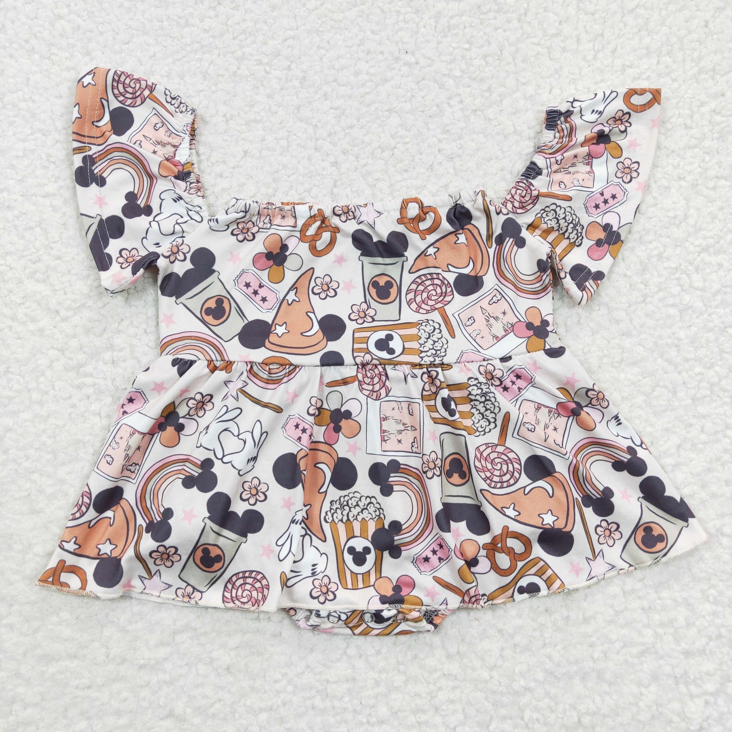 Baby Girls Cartoon Off Shoulder Romper SR0275