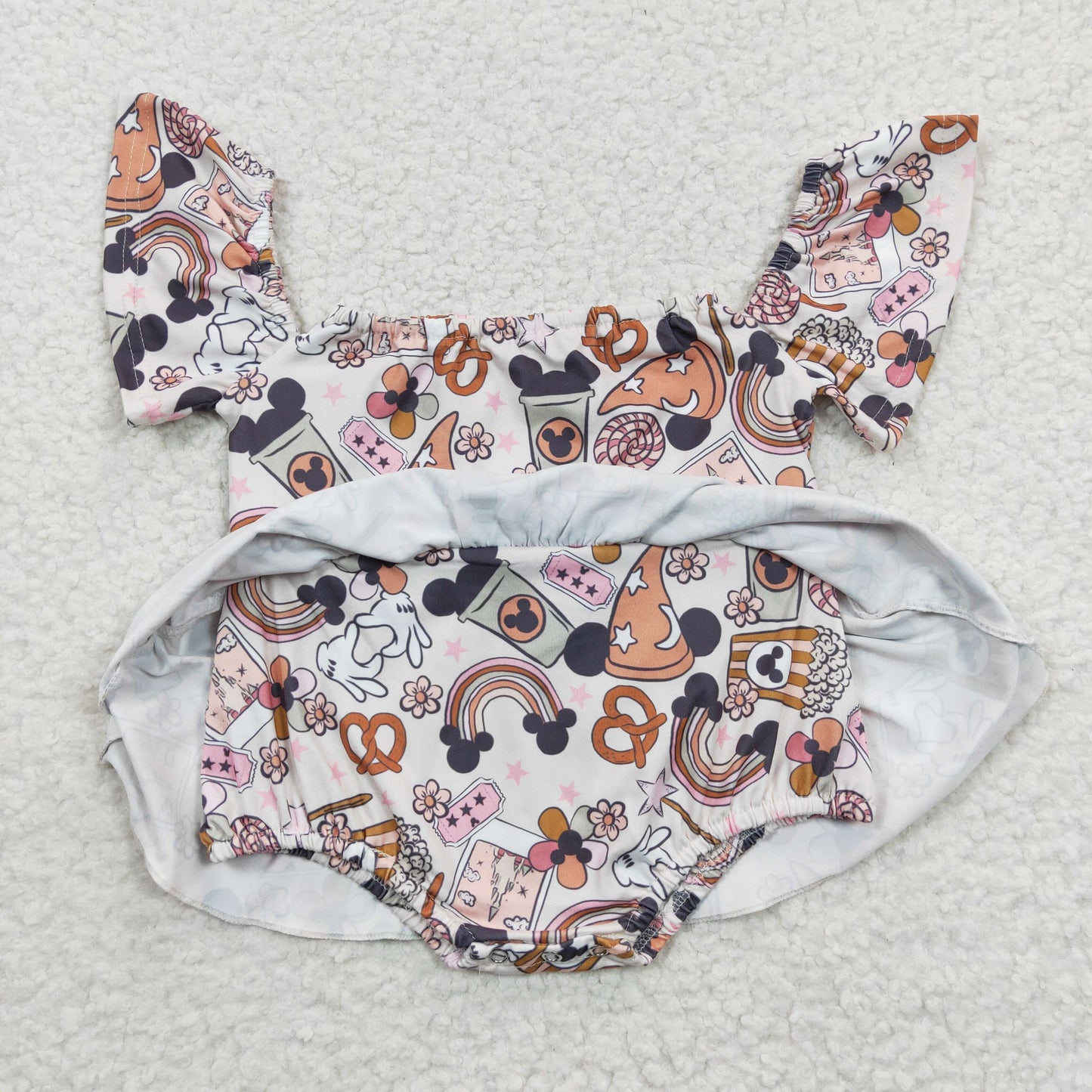 Baby Girls Cartoon Off Shoulder Romper SR0275