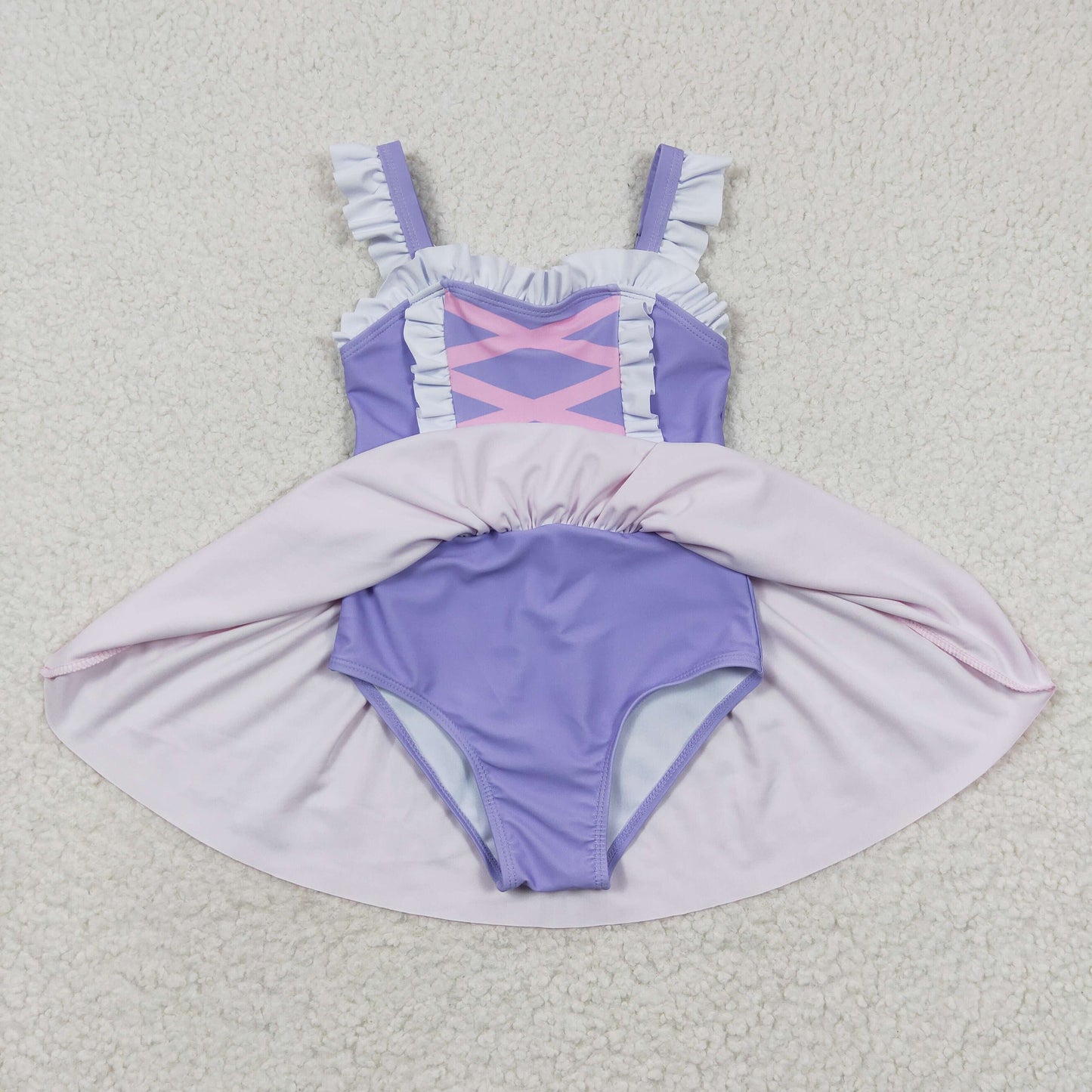 Girls cartoon princess design 1 piece swimsuits S0133