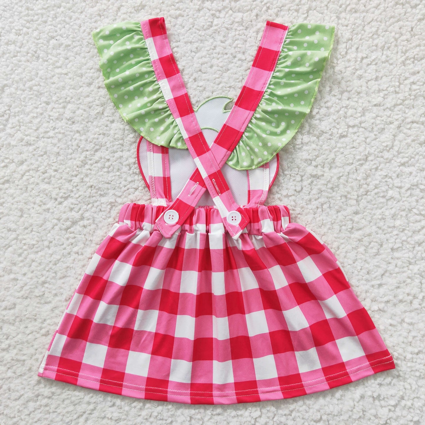 (Promotion)Girls strawberry design embroidery summer dress   GSD0241