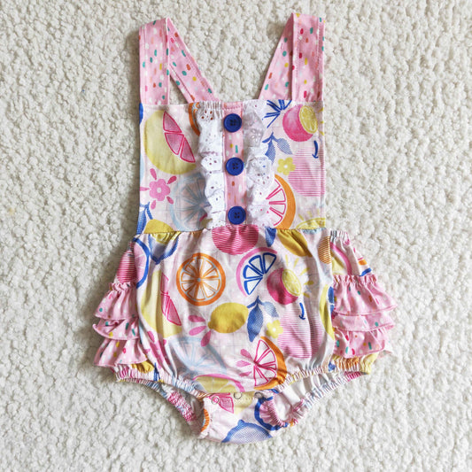 (Promotion)Baby girls FRIUTS bubble romper   S0016
