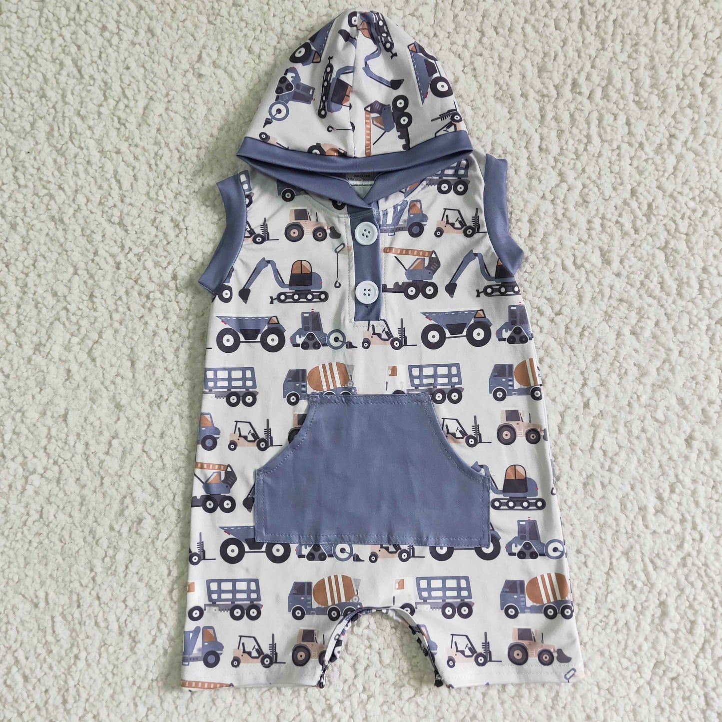 Boys sleeveless hooded romper  SR0045