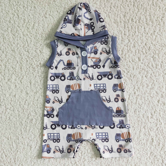 Boys sleeveless hooded romper  SR0045