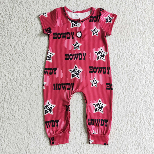 (Promotion)Boys short sleeve western romper    SR0073