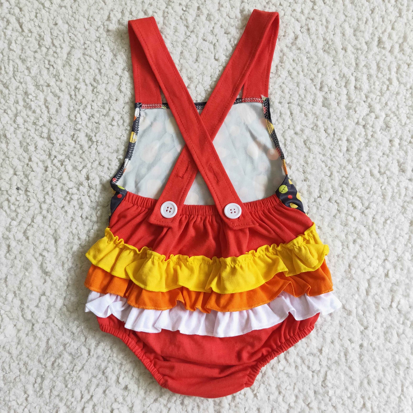 Baby girls bubble Halloween candy romper SR0076