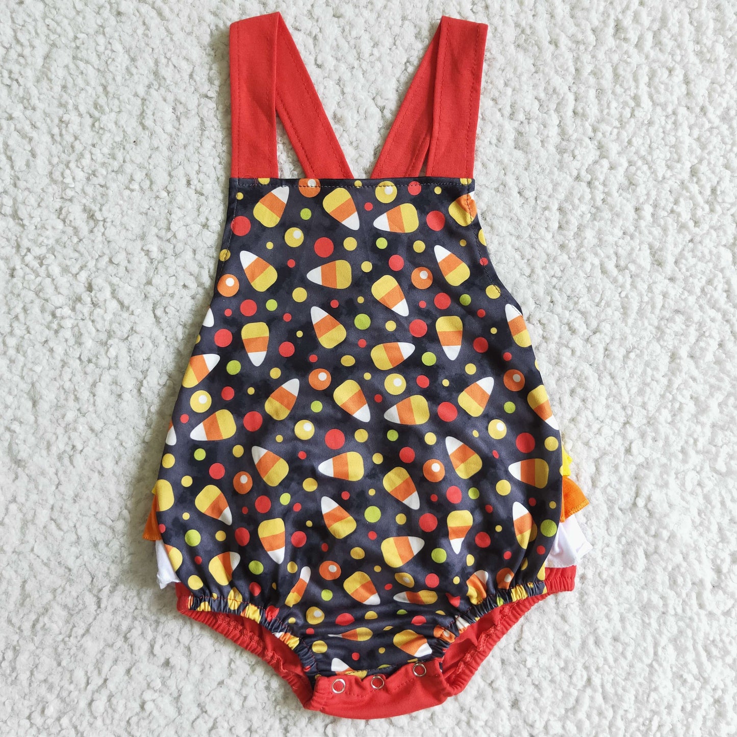 Baby girls bubble Halloween candy romper SR0076