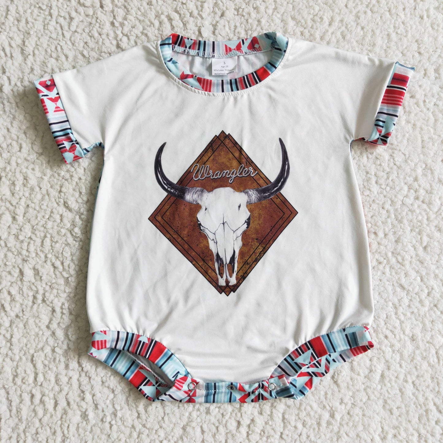Baby short sleeve western romper SR0096