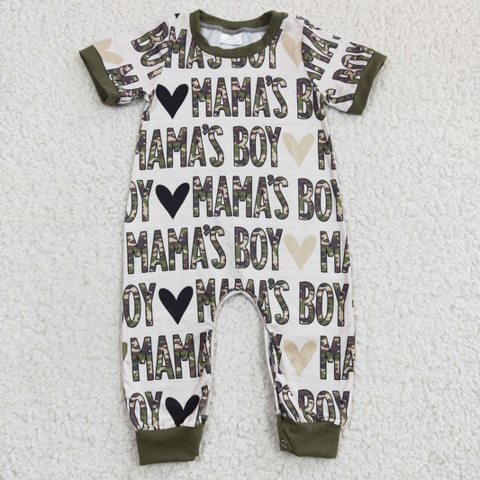 MAMA'S boy camo print romper   SR0134