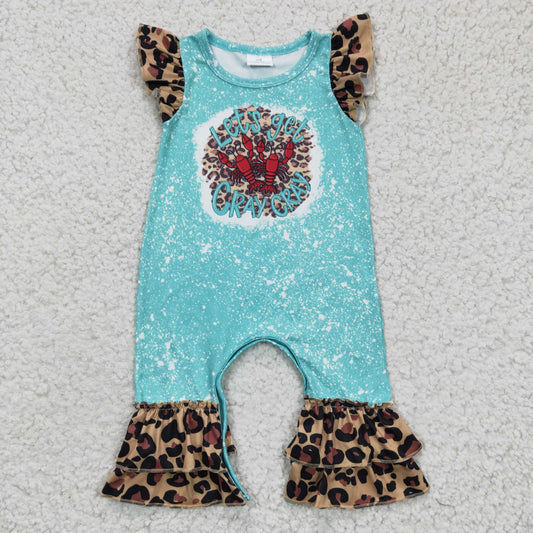Baby girls LET'S GET crawfish romper    SR0151