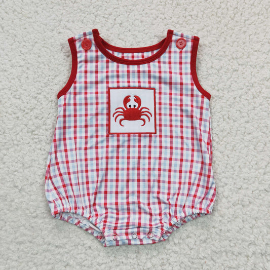 Baby boys crab print romper   SR0157
