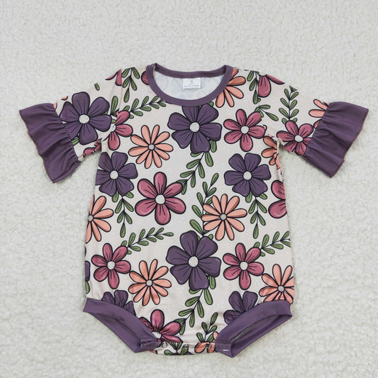 (Promotion)Baby girls flowers print romper     SR0168