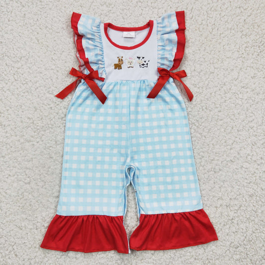 Baby girls Farm Animals print romper      SR0179