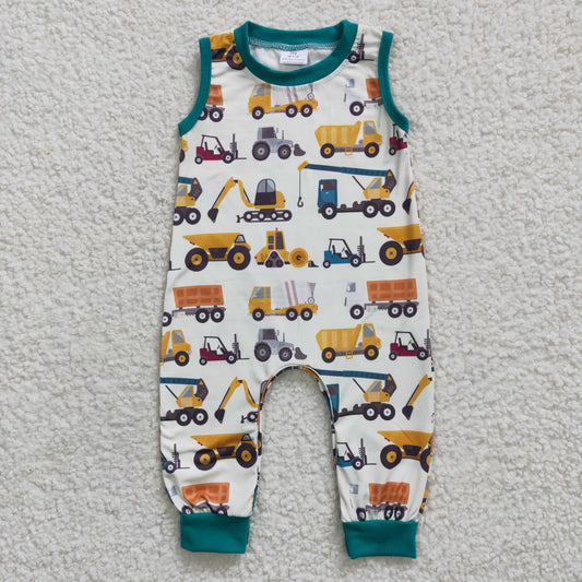 Baby boys construction print romper      SR0197