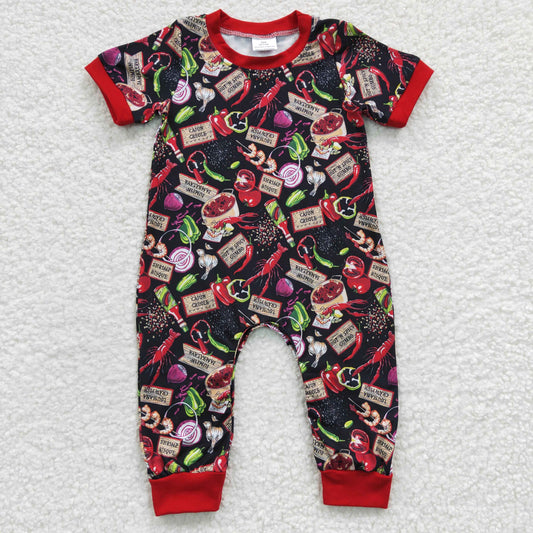 Baby boys crawfish print romper      SR0206