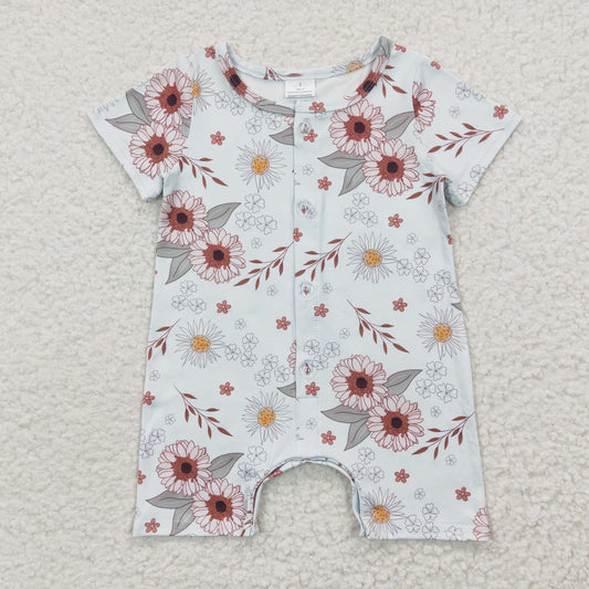 Baby girls floral print summer romper      SR0247
