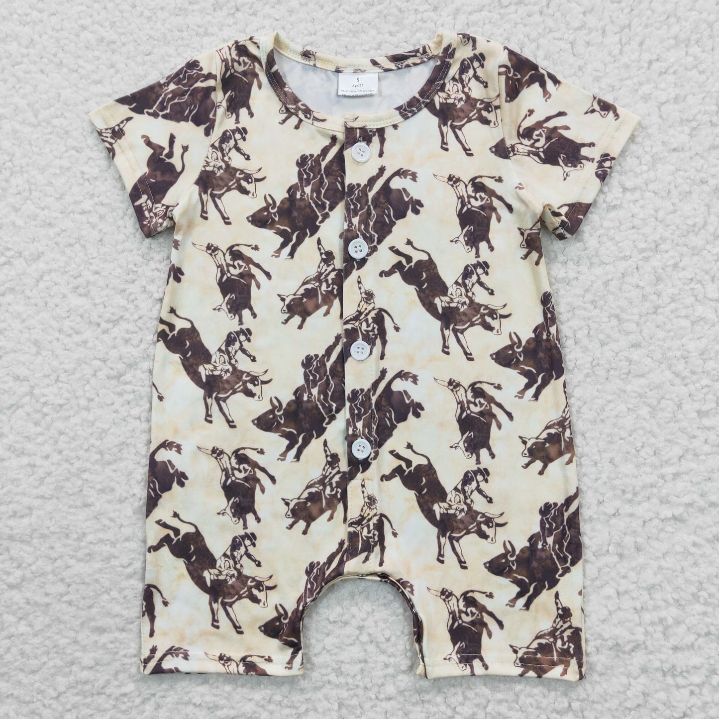 Baby Boys rodeo print summer Romper SR0261