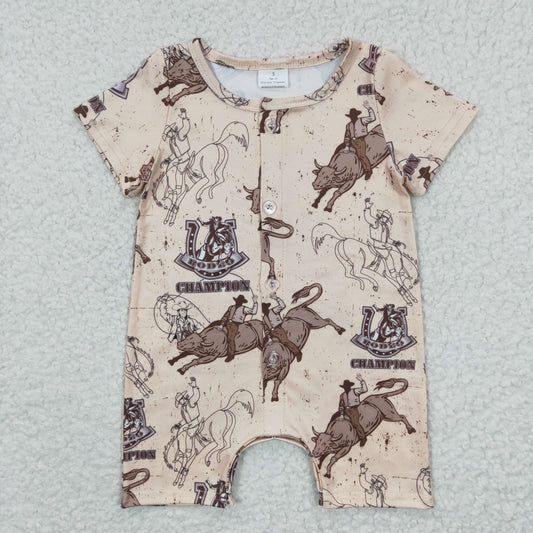Baby boys rodeo summer western Romper      SR0278