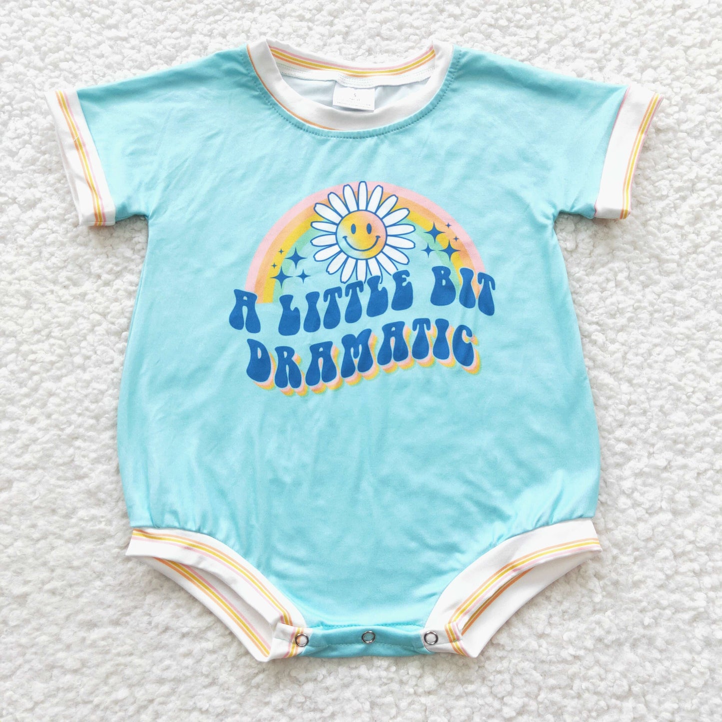 A LITTLE BIT DRAMATIG rainbow print summer romper SR0339