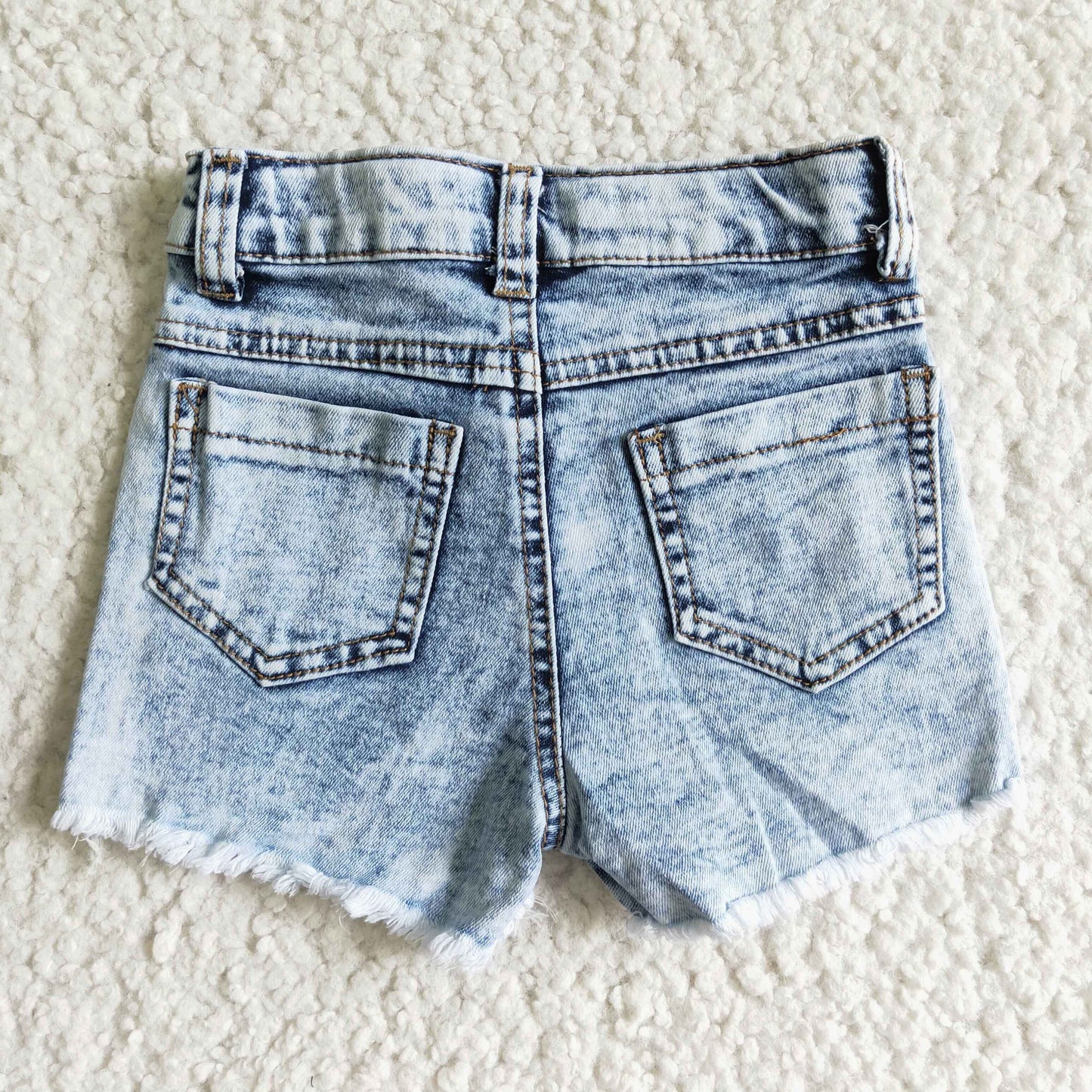Baby Girls Highland cow denim shorts SS0024