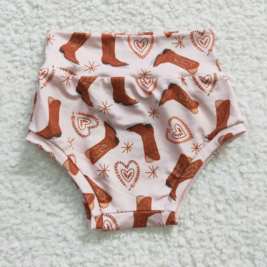 Baby girls boots print Western bummie  SS0045