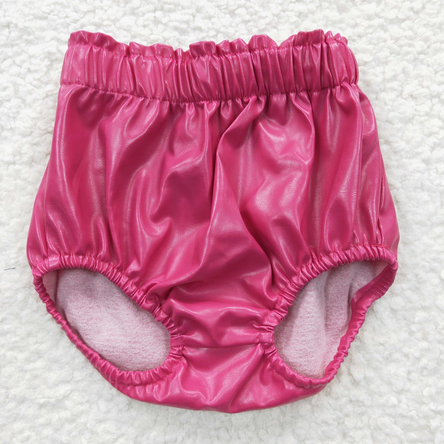 Baby girls hot pink leather cloak bummie SS0049