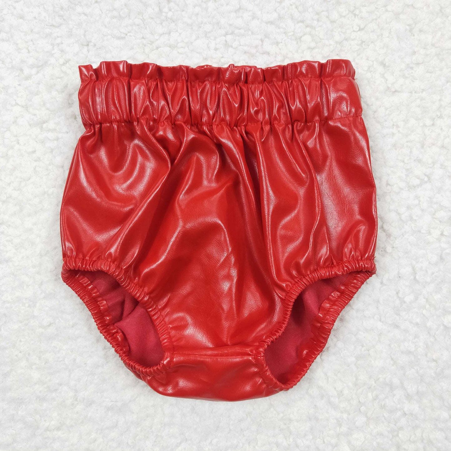 Baby girls red leather cloak bummie SS0051
