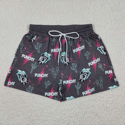PUNCHY black leopard adult summer western shorts SS0053