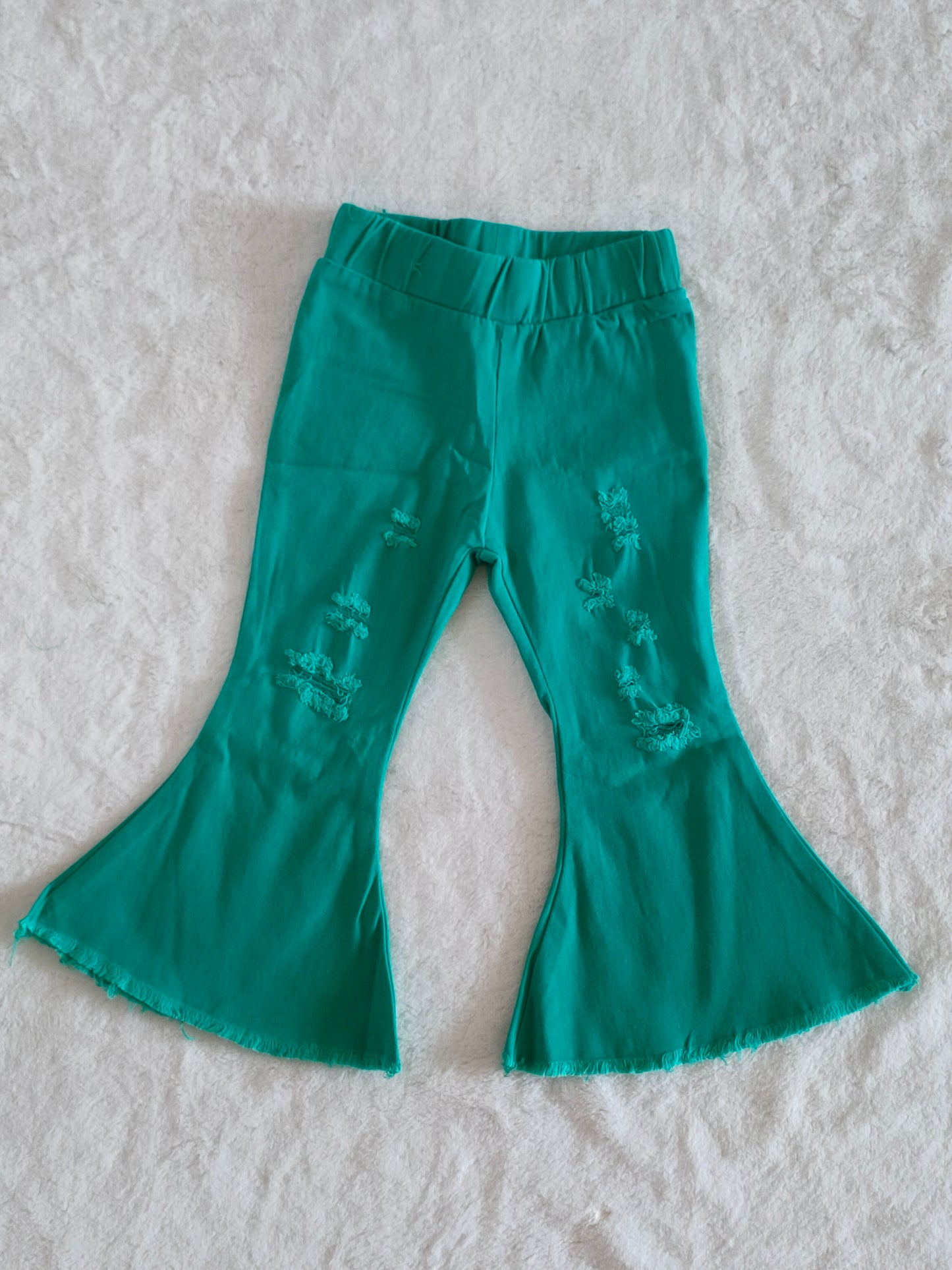 Bell bottom green jeans C14-31
