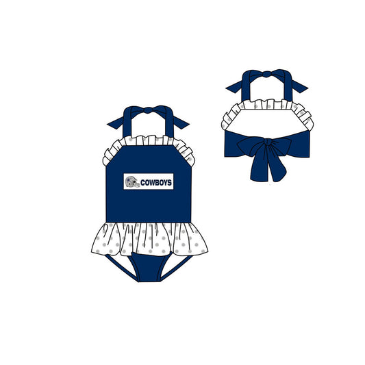 (Custom Design Preorder MOQ 5) Girls ruffles summer one piece swimsuits NO.2