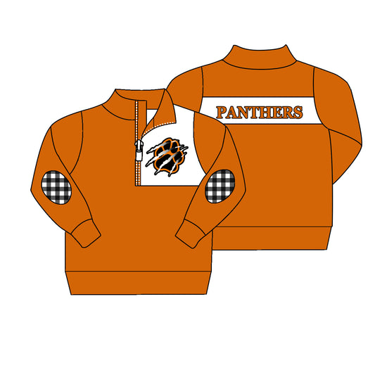 (Custom Design Preorder MOQ 5) Team's PANTHERS Print Boys Pullover Tee Shirts Top