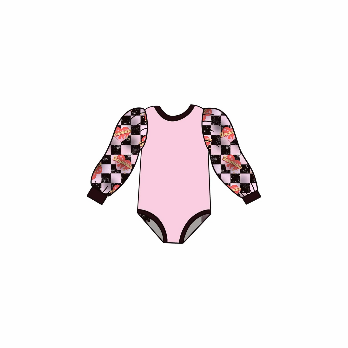 (Split Order Preorder) Deadline November 30 Heart Pink Plaid Print Baby Girls Valentine's Day Romper