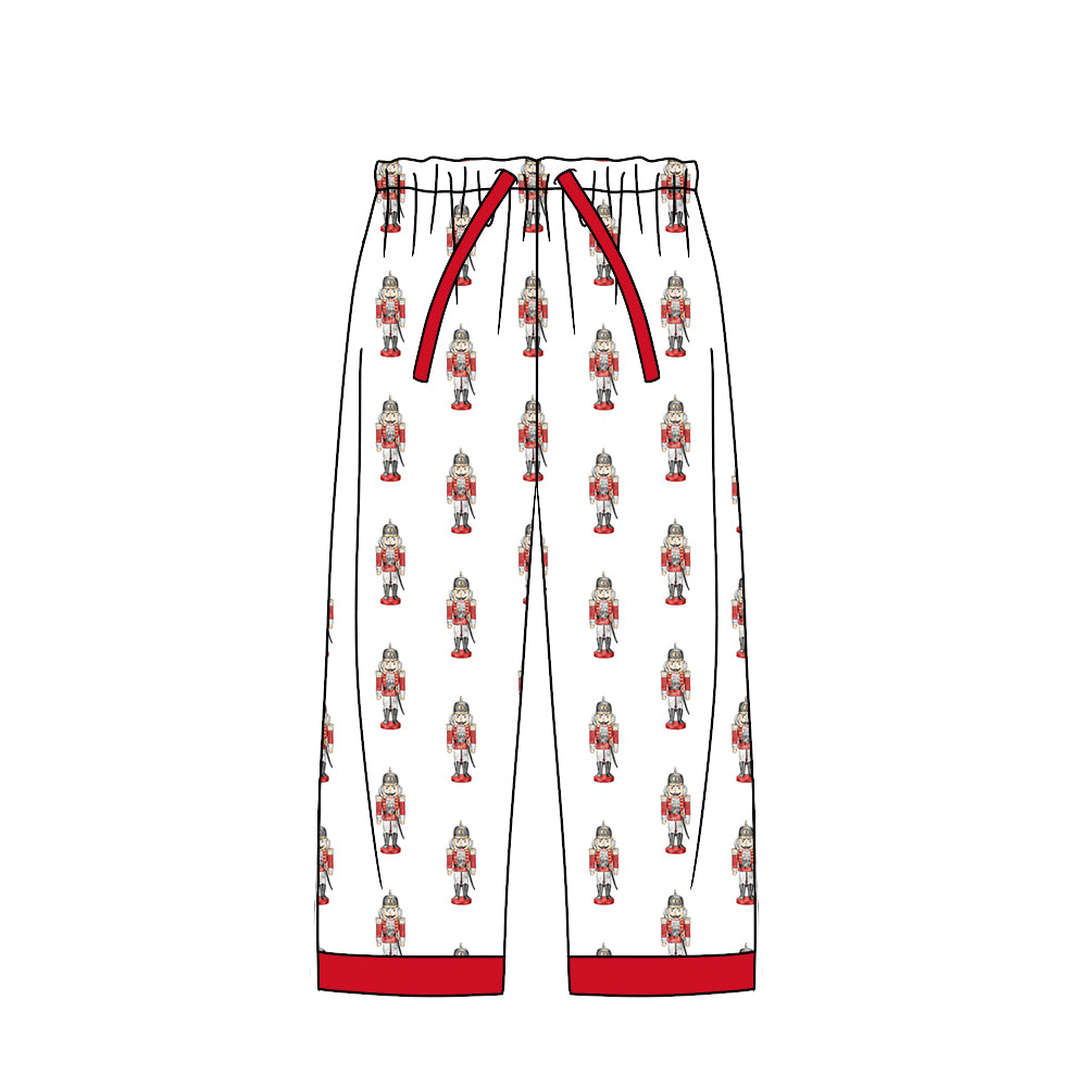 (Custom Design Preorder MOQ 5) Nutcracker Print Man Christmas Pajamas Adult Pants