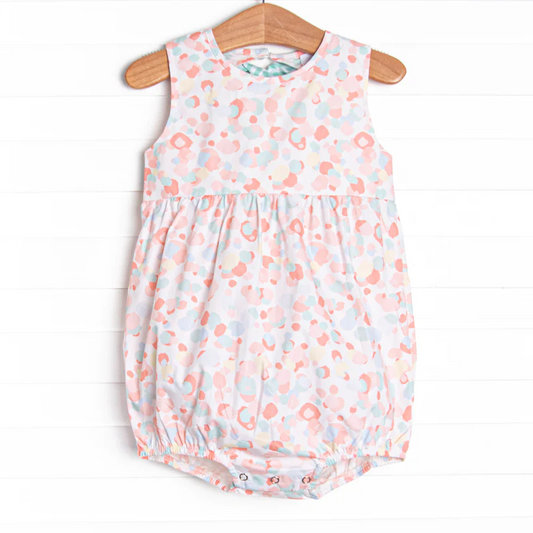 (Custom Design Preorder MOQ 5) Pink Leopard Print Baby Girls Summer Romper