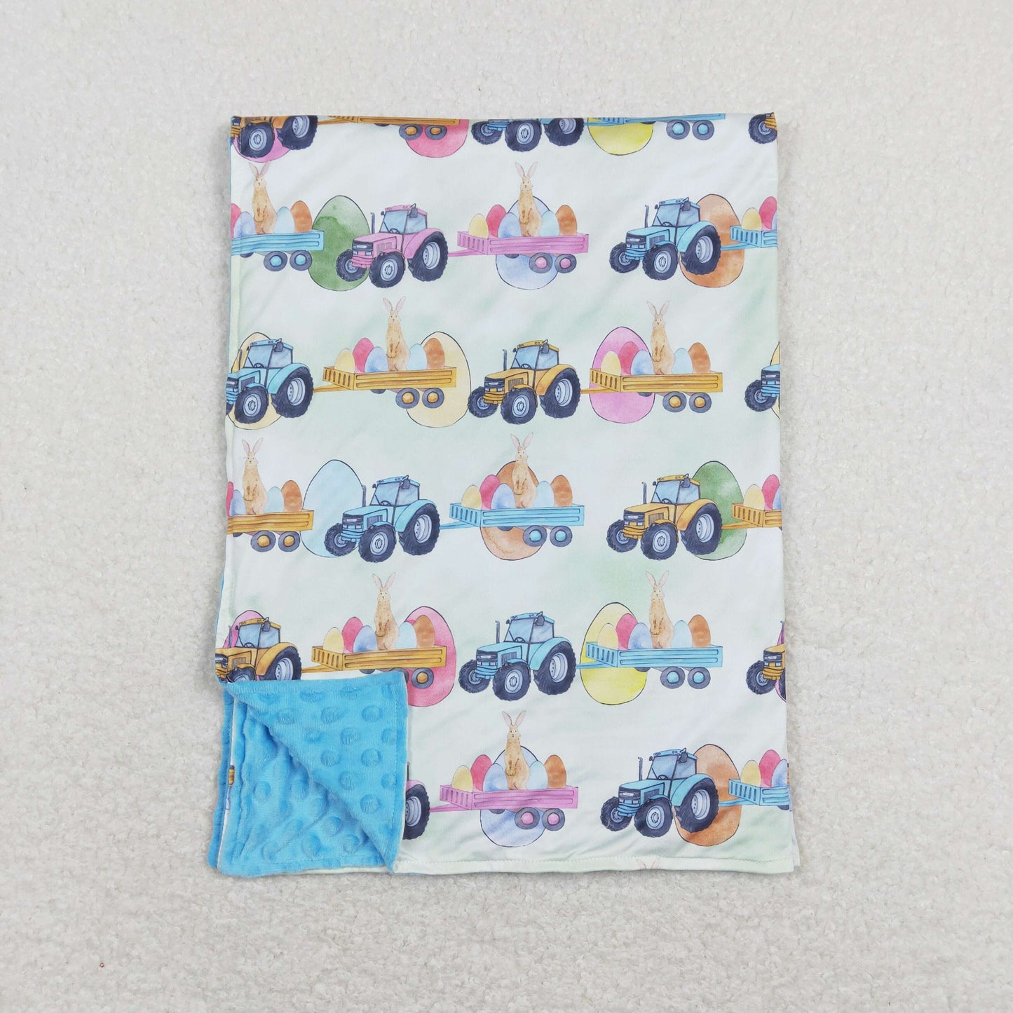 Tractors Eggs Bunny Print Sibling Easter Matching Clothes