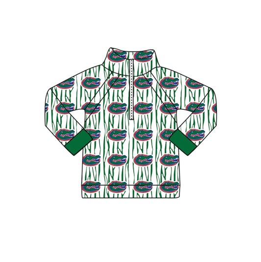 (Custom Design Preorder MOQ 5 Each Design) Team's Florida Print Pullover Zipper Top Mom and Me Matching Clothes