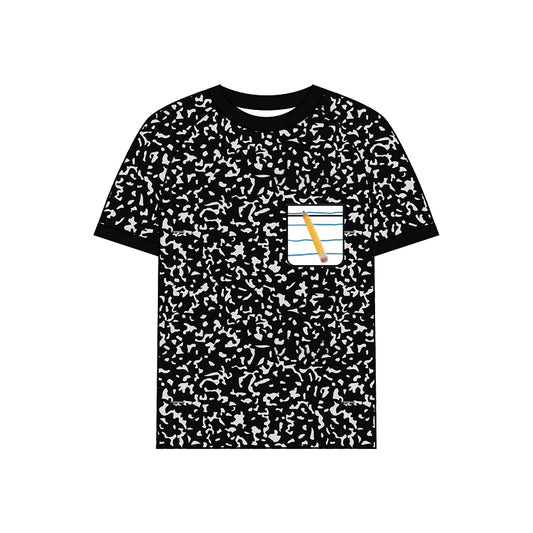 (Custom Design Preorder MOQ 5) Pen Print Boys Back to School Tops