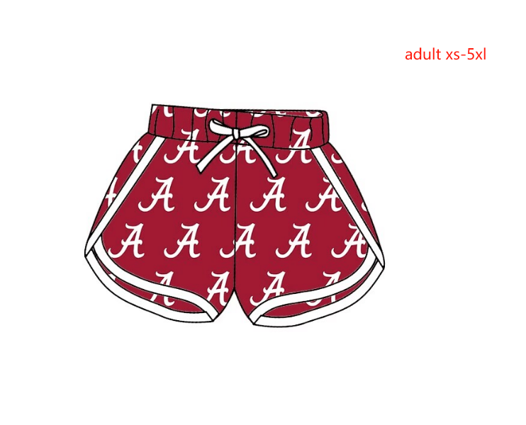 (Custom Design Preorder MOQ 5) Team's Alabama Print Adult Summer Shorts