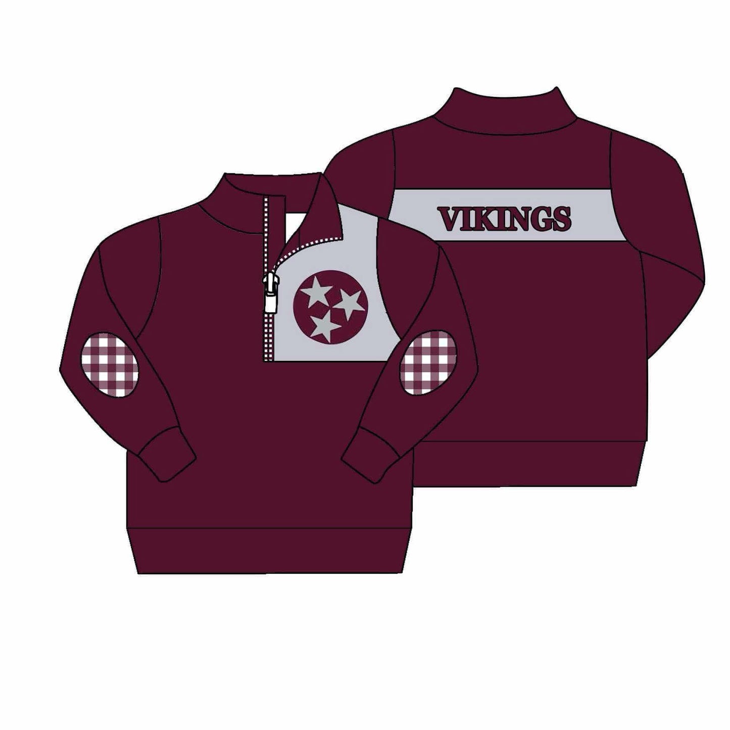 (Custom Design Preorder MOQ 5)  Team's VIKINGS Print Boys Pullover Tee Shirts Top