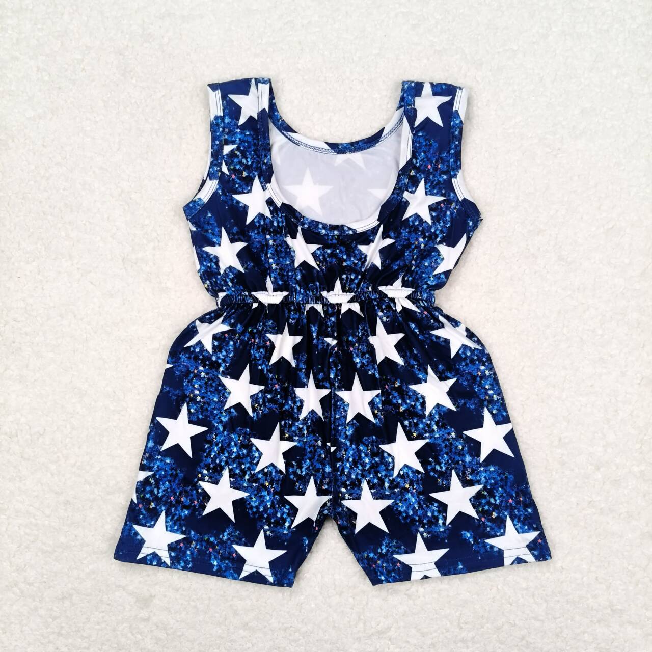 (Promotion)Sleeveless stars print 4th of July jumpsuits  SR0028