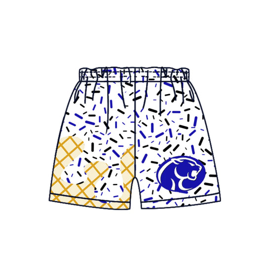 (Custom Design Preorder MOQ 5 Each Design) Team's Sprinkles Print Summer Bottom Shorts Mom and Me Matching Clothes