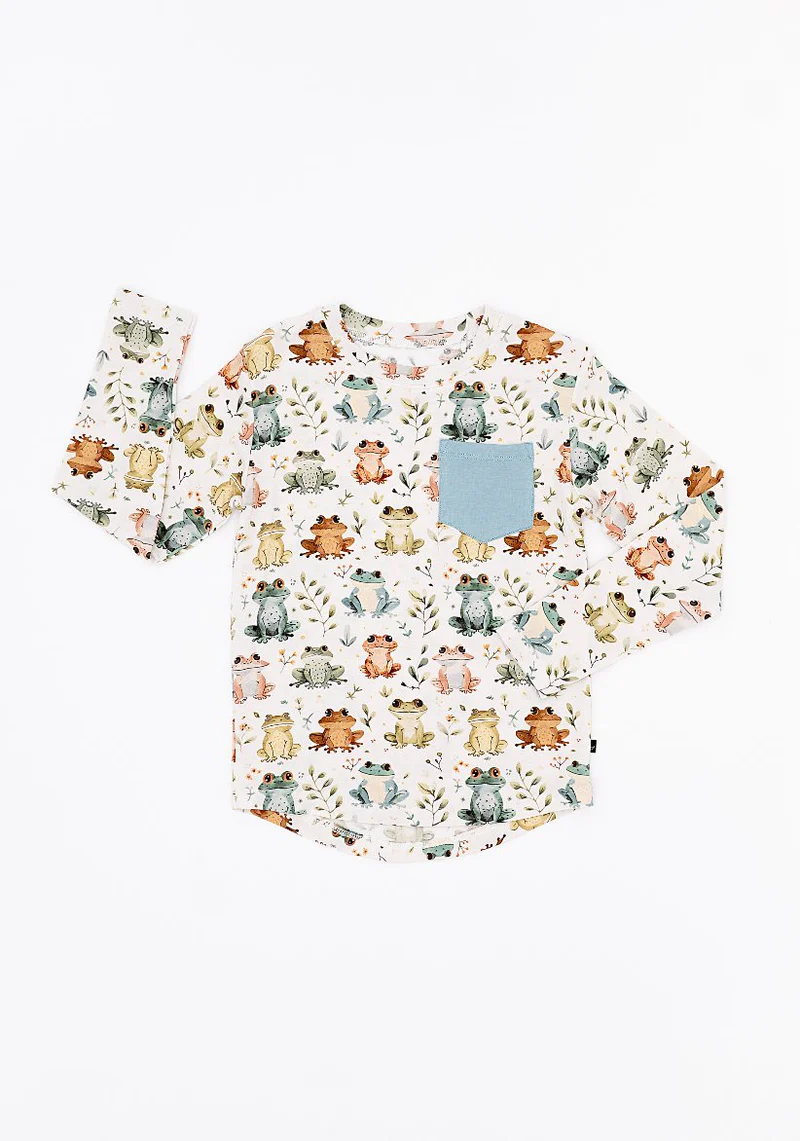 (Custom Design Preorder MOQ 5) Frog Print Boys Tee Shirts Tops