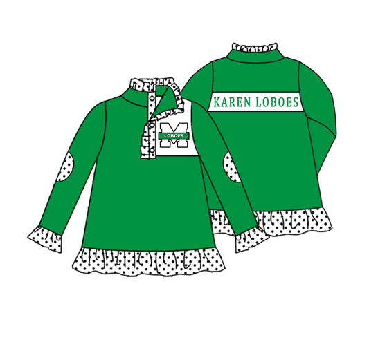 (Custom Design Preorder MOQ 5 ) Team's KAREN LOBOES Print Girls Pullover Tee Shirts Top