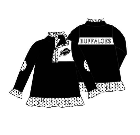 (Custom Design Preorder MOQ 5 ) Team's BUFFALOES Print Girls Pullover Tee Shirts Top