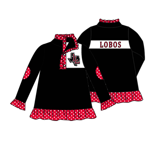 (Custom Design Preorder MOQ 5 ) Team's LOBOS Print Girls Pullover Tee Shirts Top