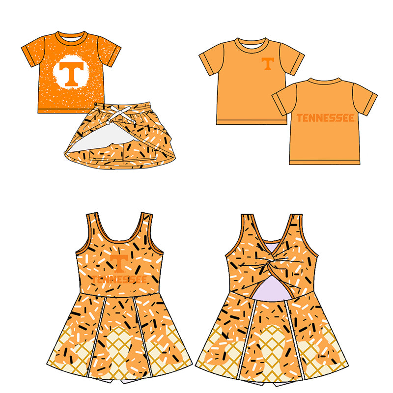 (Custom Design Preorder MOQ 5 Each Item)Team's Tennessee Print Family Matching Clothes