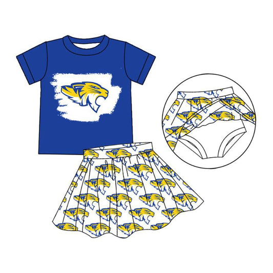 (Custom Design Preorder MOQ 5 ) Team's Frenship Print Skirts Shorts Girls Summer Clothes Set